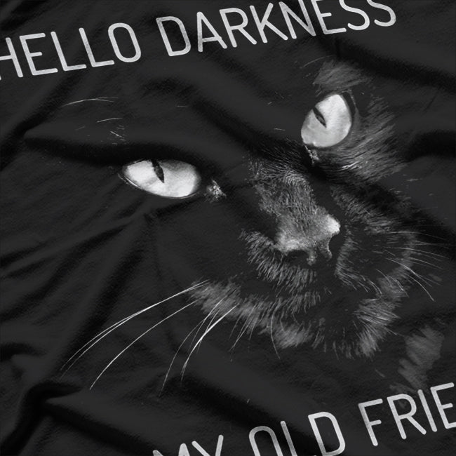 Cat Hello Darkness My Old Friend T-Shirt