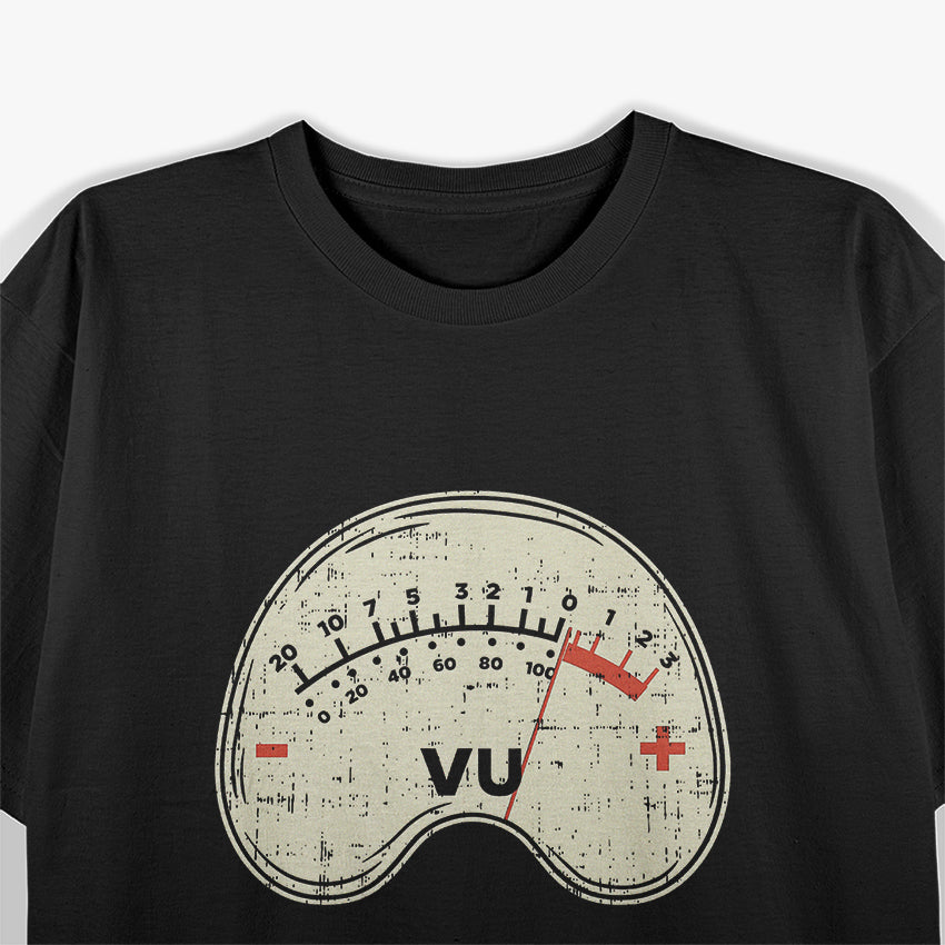 Vu Meter Recording-Level Sound-Engineer Mixing Music T-Shirt