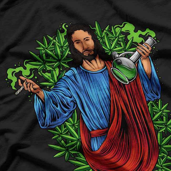 Funny Blaze the Lord High Stoned Jesus 420 Lovers T-Shirt