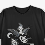 Baphomet Vintage Creepy Cute Cartoon Goat with Occult Charm T-Shirt