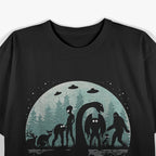 Bigfoot, Loch Ness Monster, Mothman, and Aliens T-Shirt
