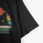 Black Cat Vintage Retro Style T-Shirt