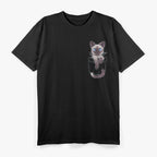 Siamese Cat In A Pocket T-Shirt