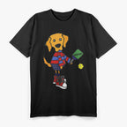Funny Golden Retriever Dog Playing Pickleball T-Shirt