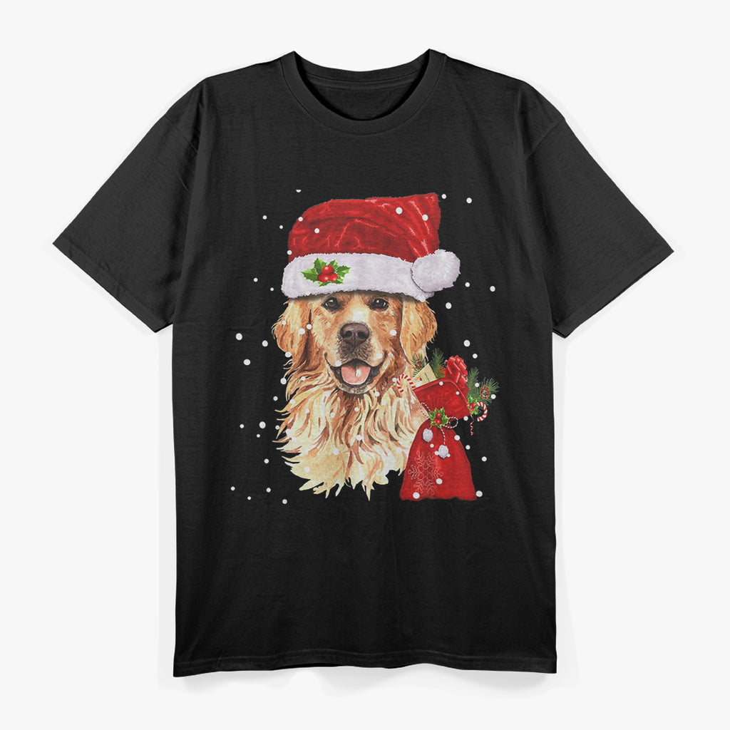 Golden Retriever Dog Christmas Holiday T-Shirt