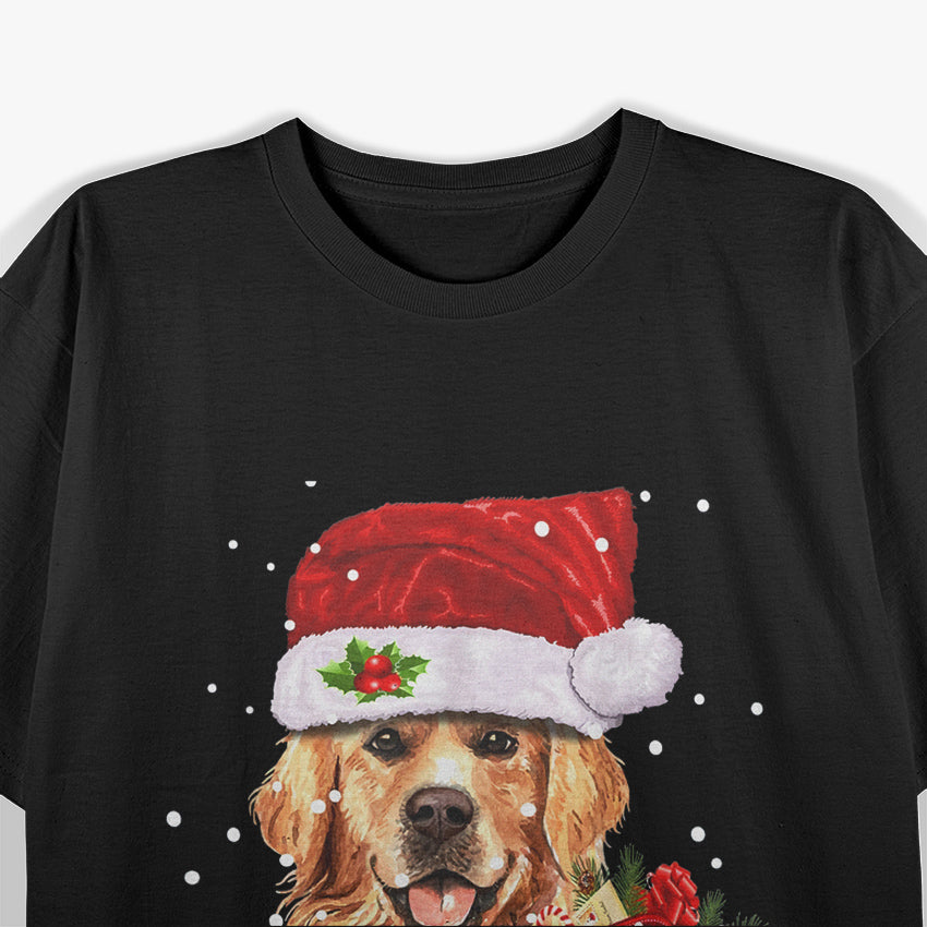 Golden Retriever Dog Christmas Holiday T-Shirt