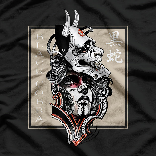 Japanese Tattoo Demon - Oni Devil Hannya Mask Aesthetic Art T-Shirt
