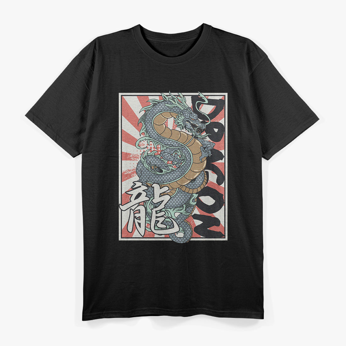 Japanese Dragon Retro Vintage Style T-Shirt