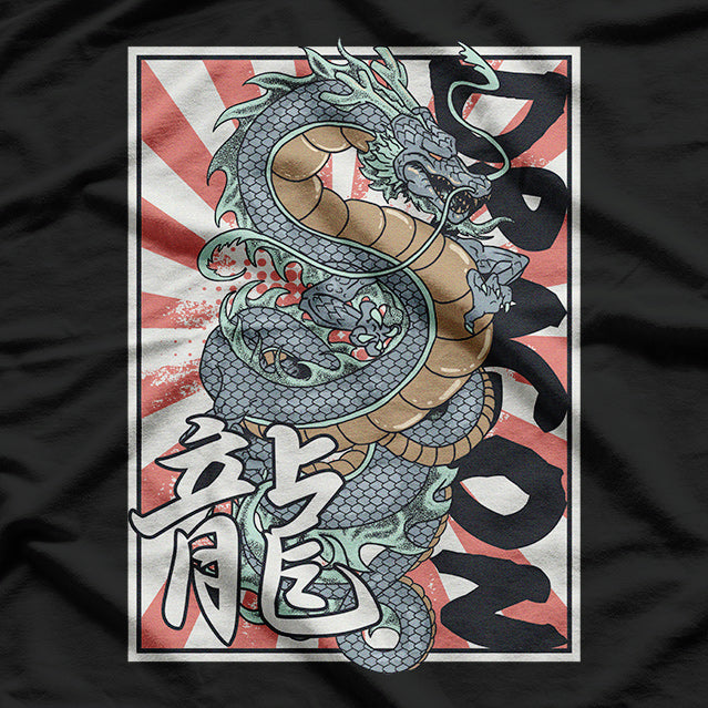Japanese Dragon Retro Vintage Style T-Shirt