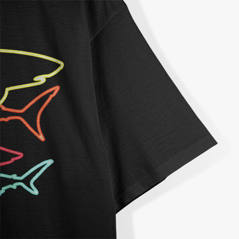 Retro 80s Shark Clothes Shark Party T-Shirt