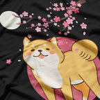Cute Shiba Inu Dog Cherry Blossom T-Shirt