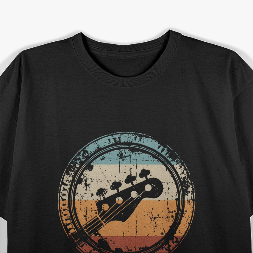 Vintage Bass Guitar Headstock for Bassist and Bass Player T-Shirt