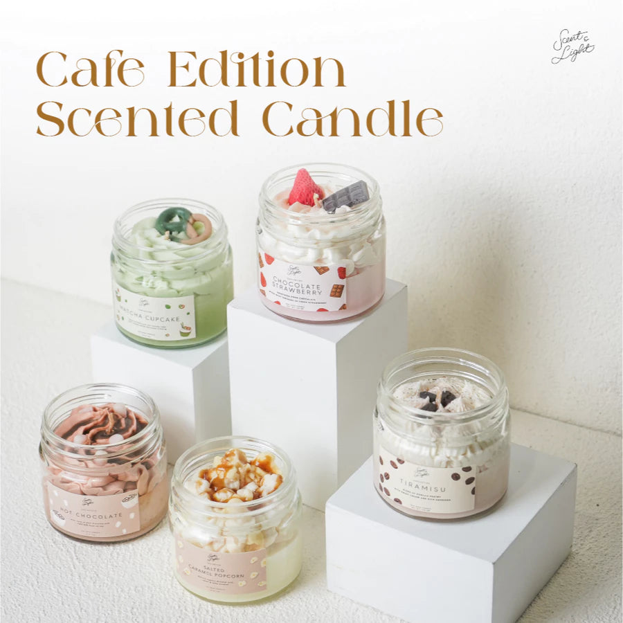 Scent & Light Café Edition Chocolate Strawberry Candle 130g – Soy Aromatherapy Candle