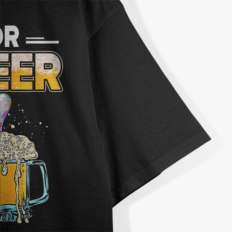 Funny Bowling Hobby Here For The Beer Drinking T-Shirt