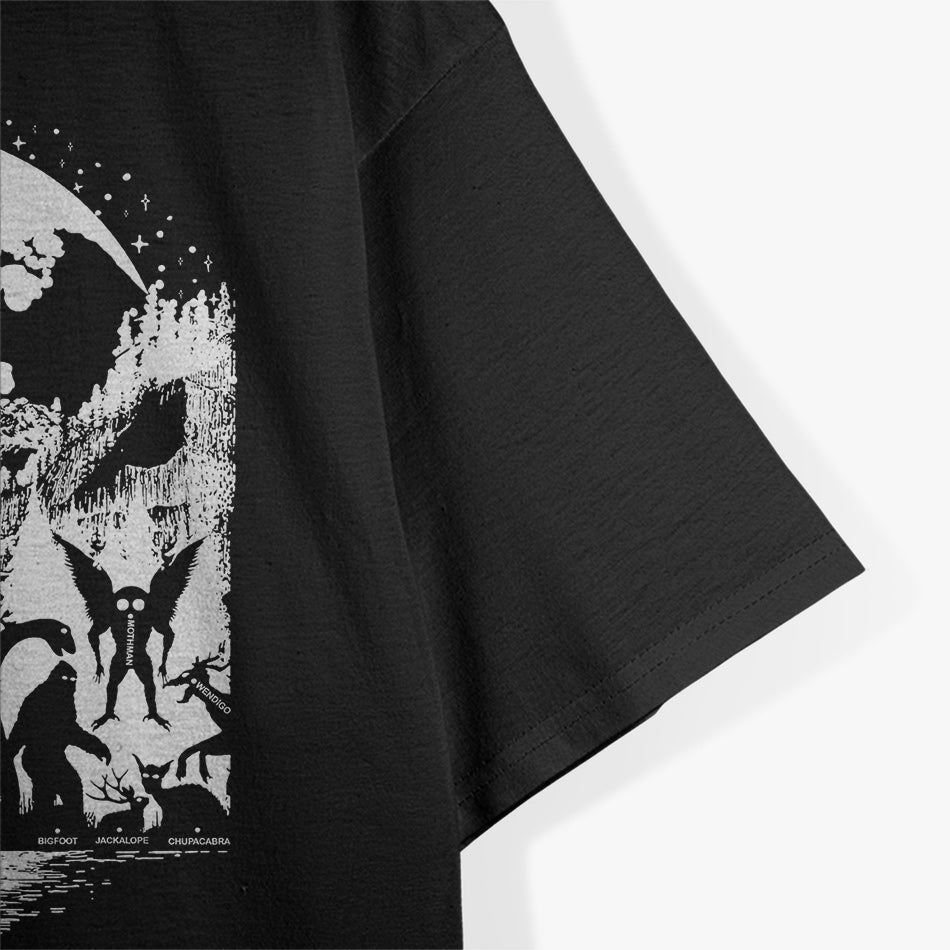Cryptid Monsters Bigfoot and Mothman T-Shirt