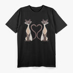 Love Siamese Cat Heart Kitten Cat T-Shirt