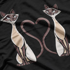 Love Siamese Cat Heart Kitten Cat T-Shirt
