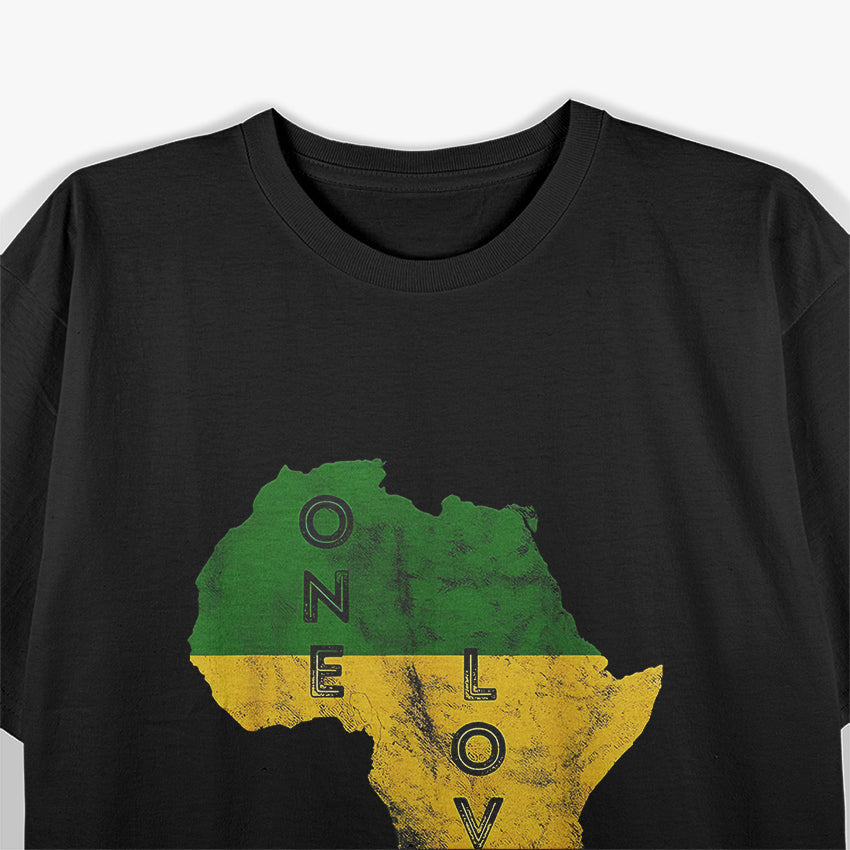 Reggae Africa Map Rasta Reggae Music Rastafari African Roots T-Shirt