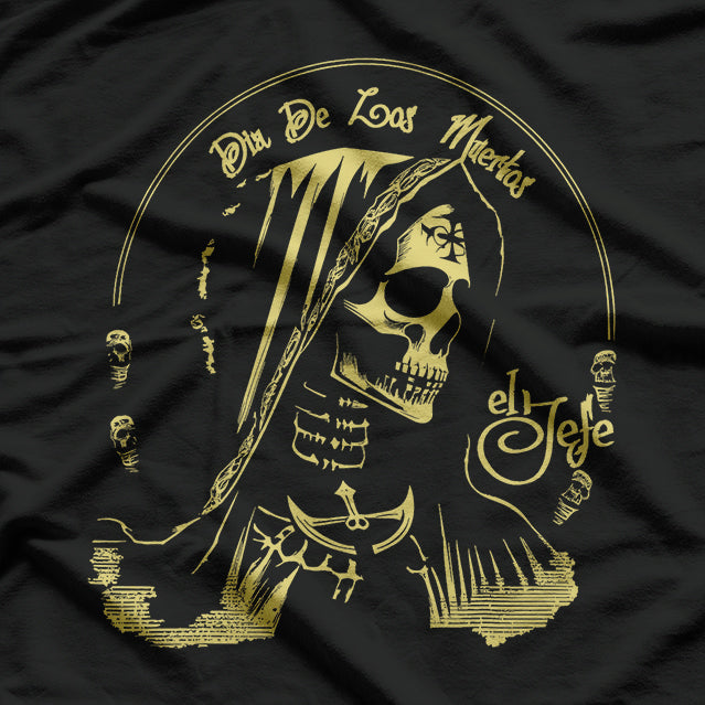 Skull Santa Muerte El Jefe - Powerful and Mystical T-Shirt