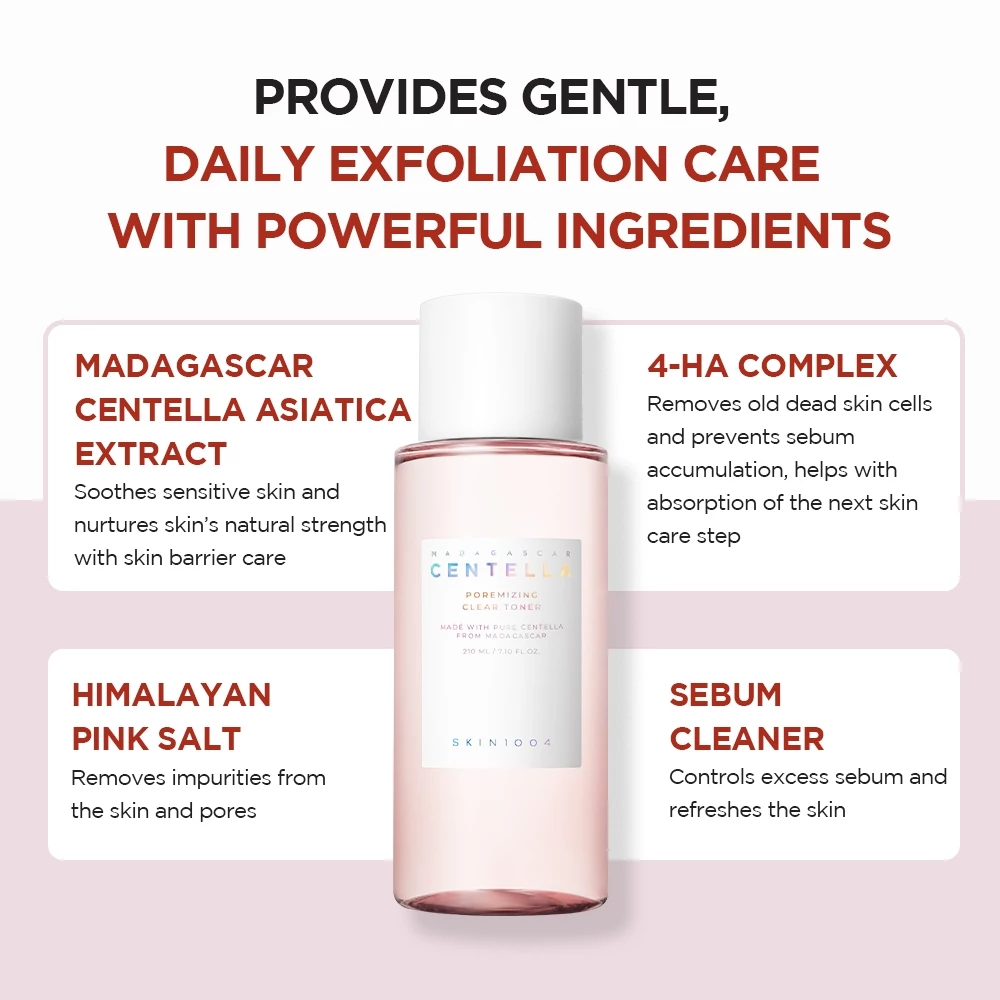 SKIN1004 Madagascar Centella Poremizing Clear Toner 210ml Pore Care Exfoliating