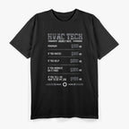 HVAC Tech Hourly Rate Funny Gift for Men Labor Rates T-Shirt