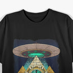 Ancient Astronaut Egyptian Pyramid Alien Conspiracy Theory T-Shirt
