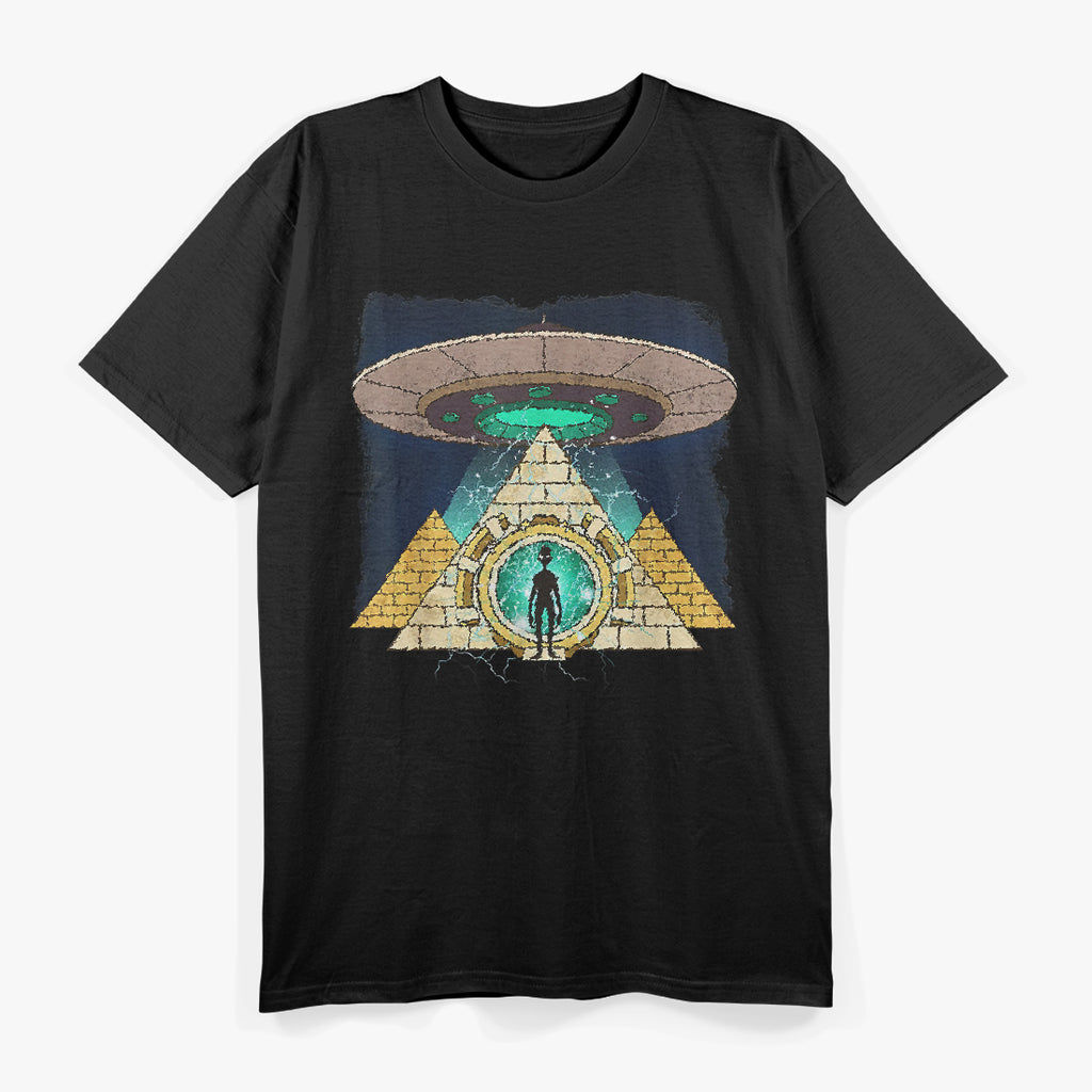 Ancient Astronaut Egyptian Pyramid Alien Conspiracy Theory T-Shirt