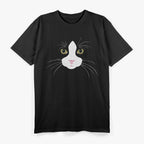 Funny Tuxedo Cat Face T-Shirt