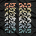 Cat Dad Ever Kitten Parents Animal Father Retro T-Shirt