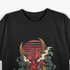 Oni Mask - Japanese Devil Face with Modern Japan Street Style T-Shirt