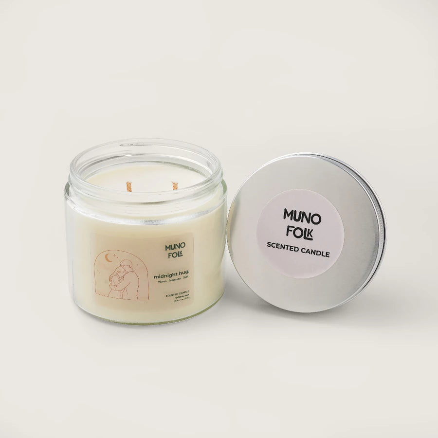 Muno Folk Midnight Hug Scented Candle 300g – Natural Soy Wax Long-Lasting Home Fragrance