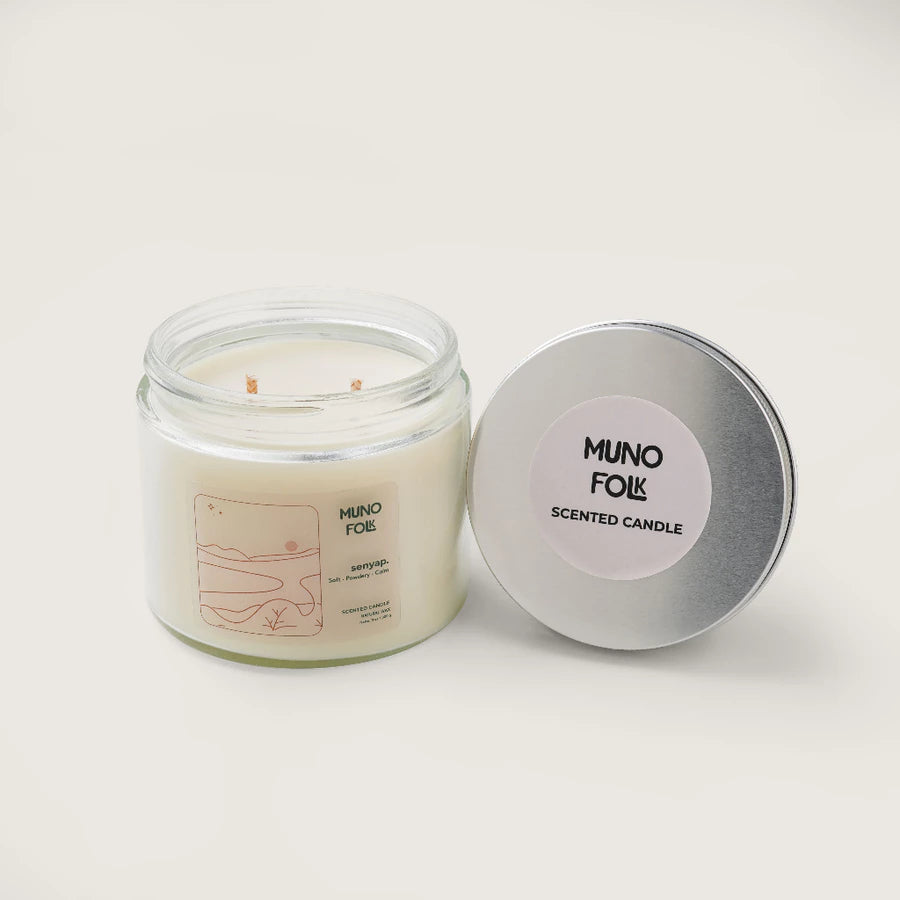 Muno Folk Senyap Scented Candle 300g – Natural Soy Wax Long-Lasting Home Fragrance