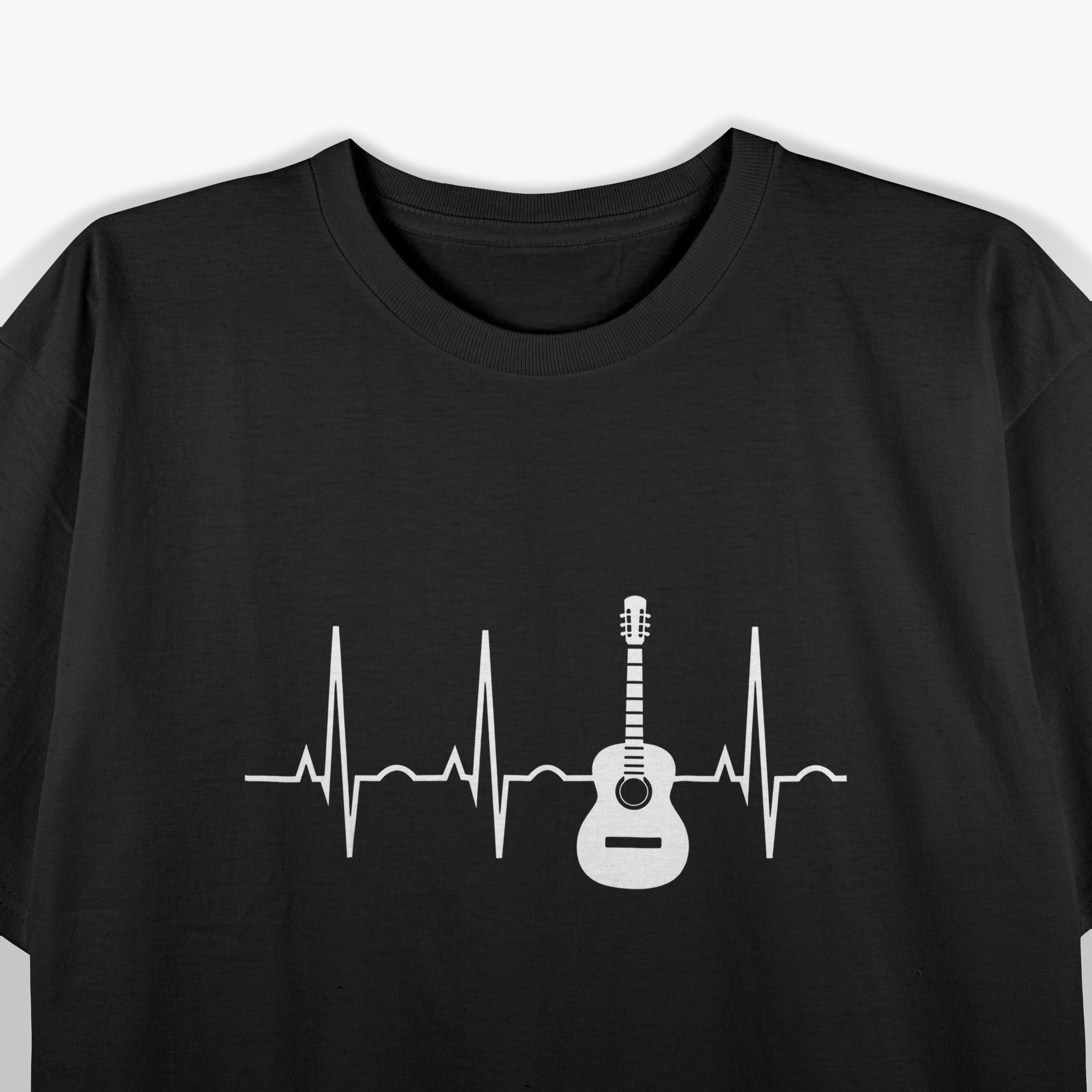 Acoustic Guitar Heartbeat Guitar Lovers T-Shirt