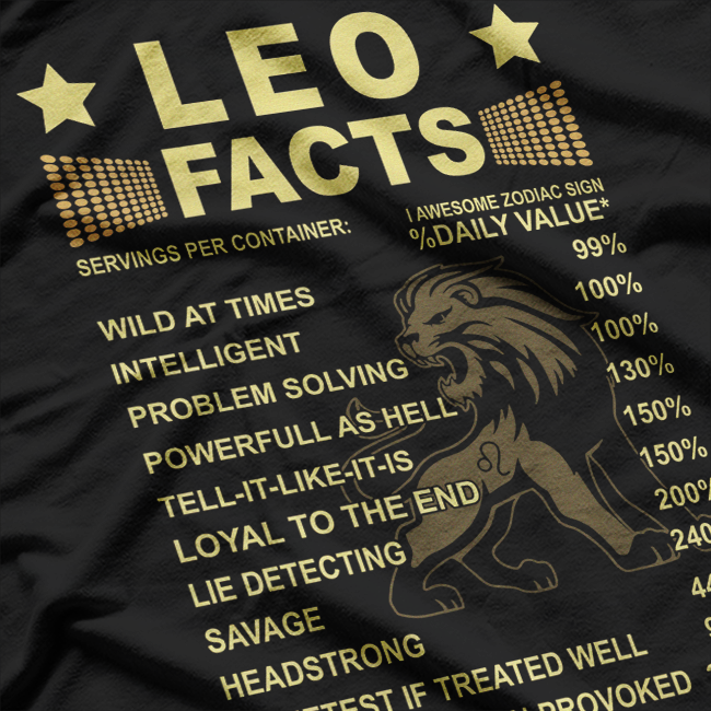 Born to Shine – Funny Leo Zodiac Traits T-Shirt