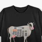 Algebra Math Calculator Funny Problem Solver Cow Moo T-Shirt