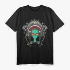 Alien Native American Indian Headdress Sci-fi Fusion T-Shirt