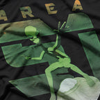Alien UFO Area 51 Green Man Surfing a Flying Saucer Funny Sci-Fi T-Shirt