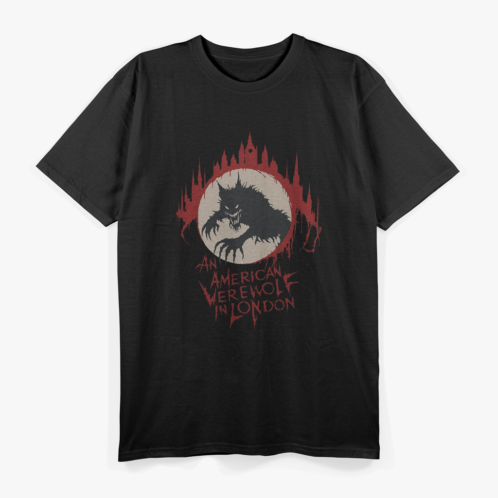 American Werewolf Scary Horror Cityscape Terror T-Shirt