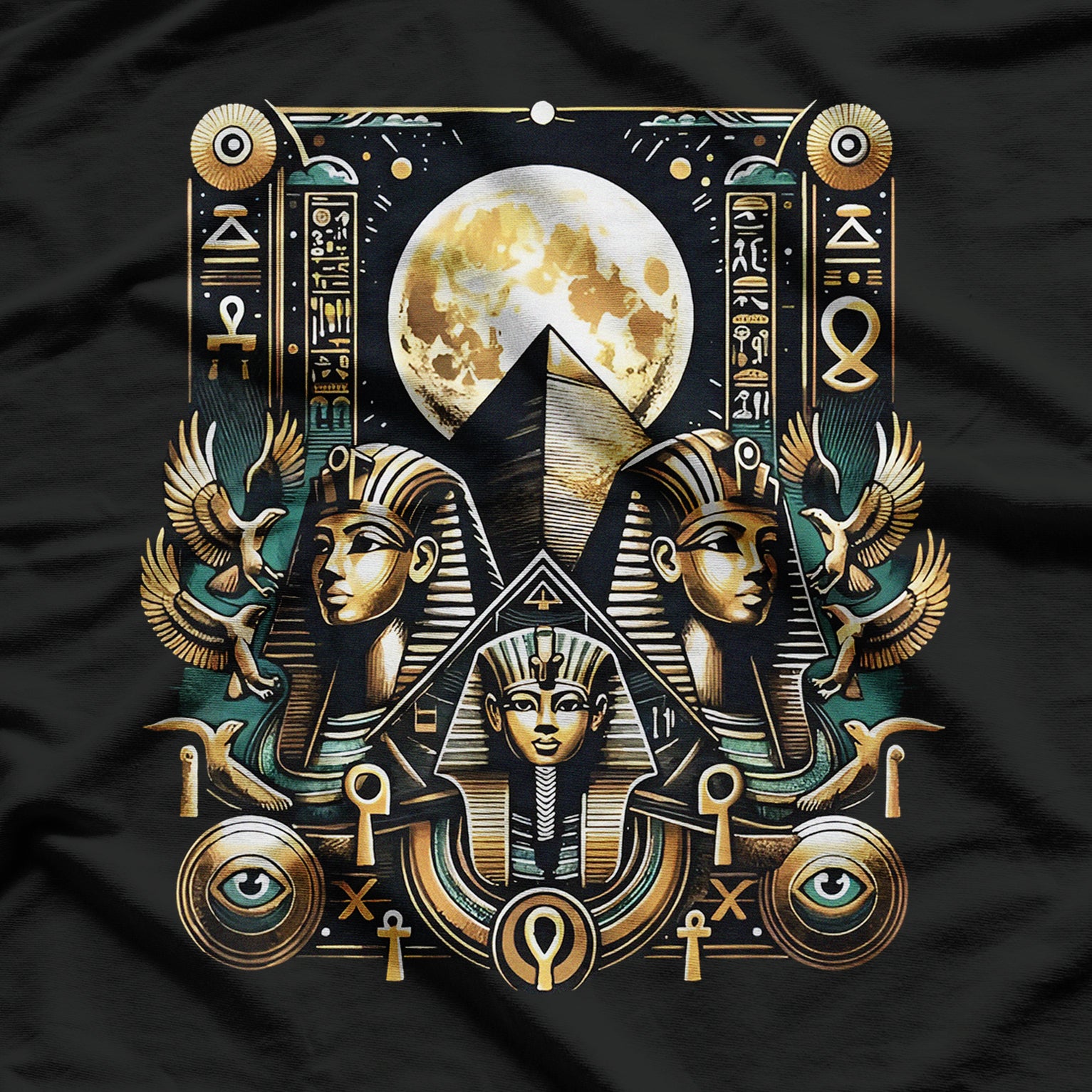 Ancient Egypt Pyramids Pharaohs Hieroglyphs Historical T-Shirt