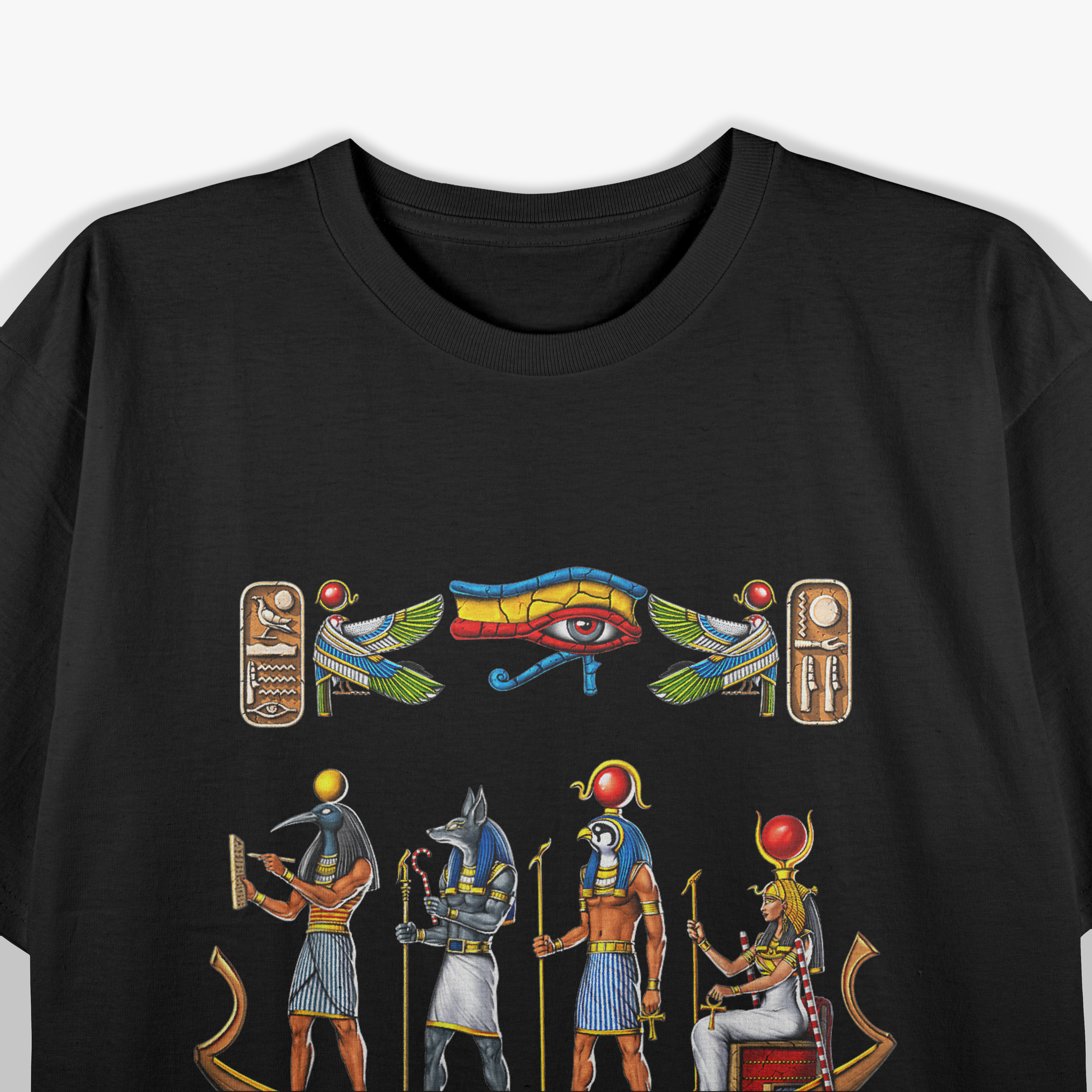Ancient Egyptian Deities on Solar Barque T-Shirt
