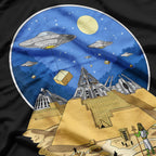 Ancient Egyptian Pyramids Aliens Space UFO Science Fiction T-Shirt