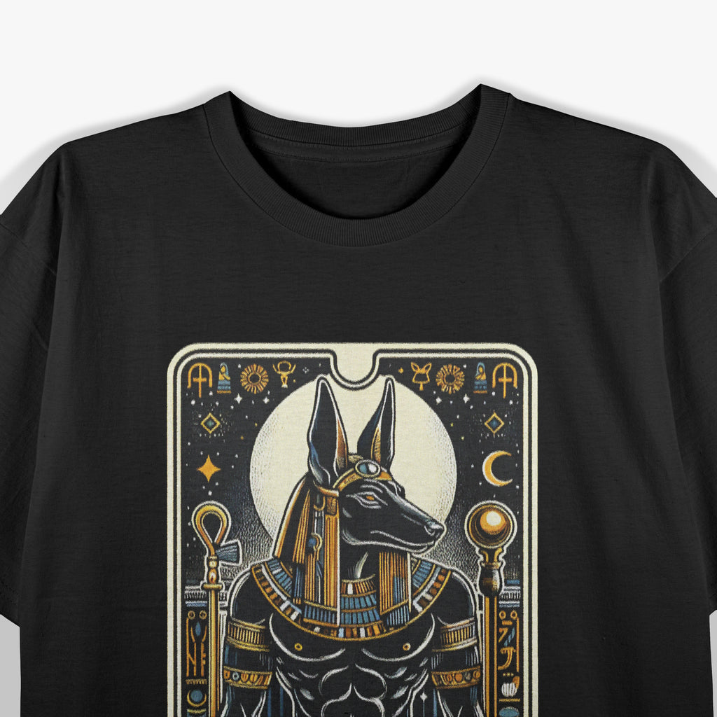 Anubis Egyptian God Ancient Deity Pharaoh Hieroglyphs T-Shirt