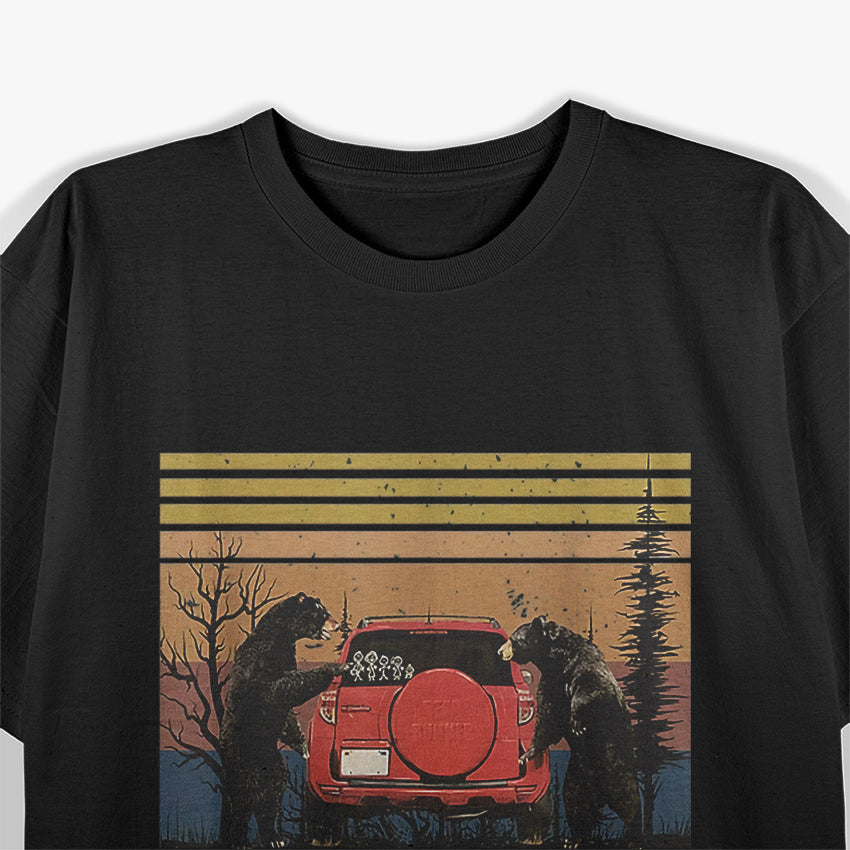 Hey Look A Menu Funny Camping Bear Vintage T-Shirt