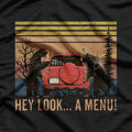 Hey Look A Menu Funny Camping Bear Vintage T-Shirt