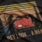 Hey Look A Menu Funny Camping Bear Vintage T-Shirt