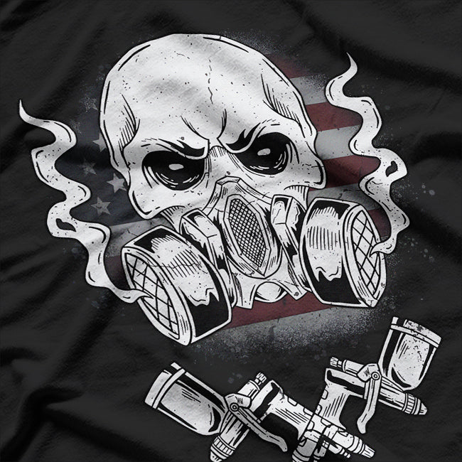 Vehicle Sprayer Graffiti Skull - Car Auto Body Painter T-Shirt