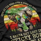 Cool Elephant Smoking - Retro Style T-Shirt