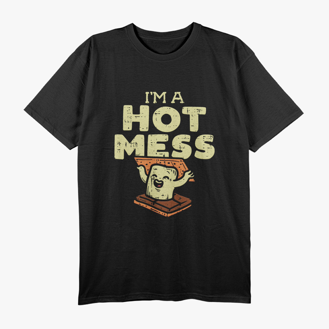 I'm A Hot Mess S'more Funny Camping Marshmallow T-Shirt