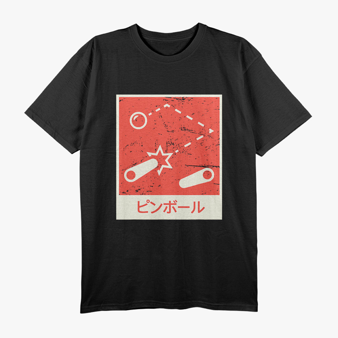 Japanese Pinball Unique Gaming Design for Arcade Fans T-Shirt