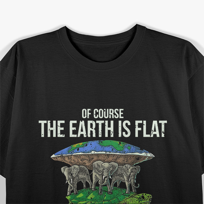 Flat Earth Society - Turtle & Elephants Parody T-Shirt